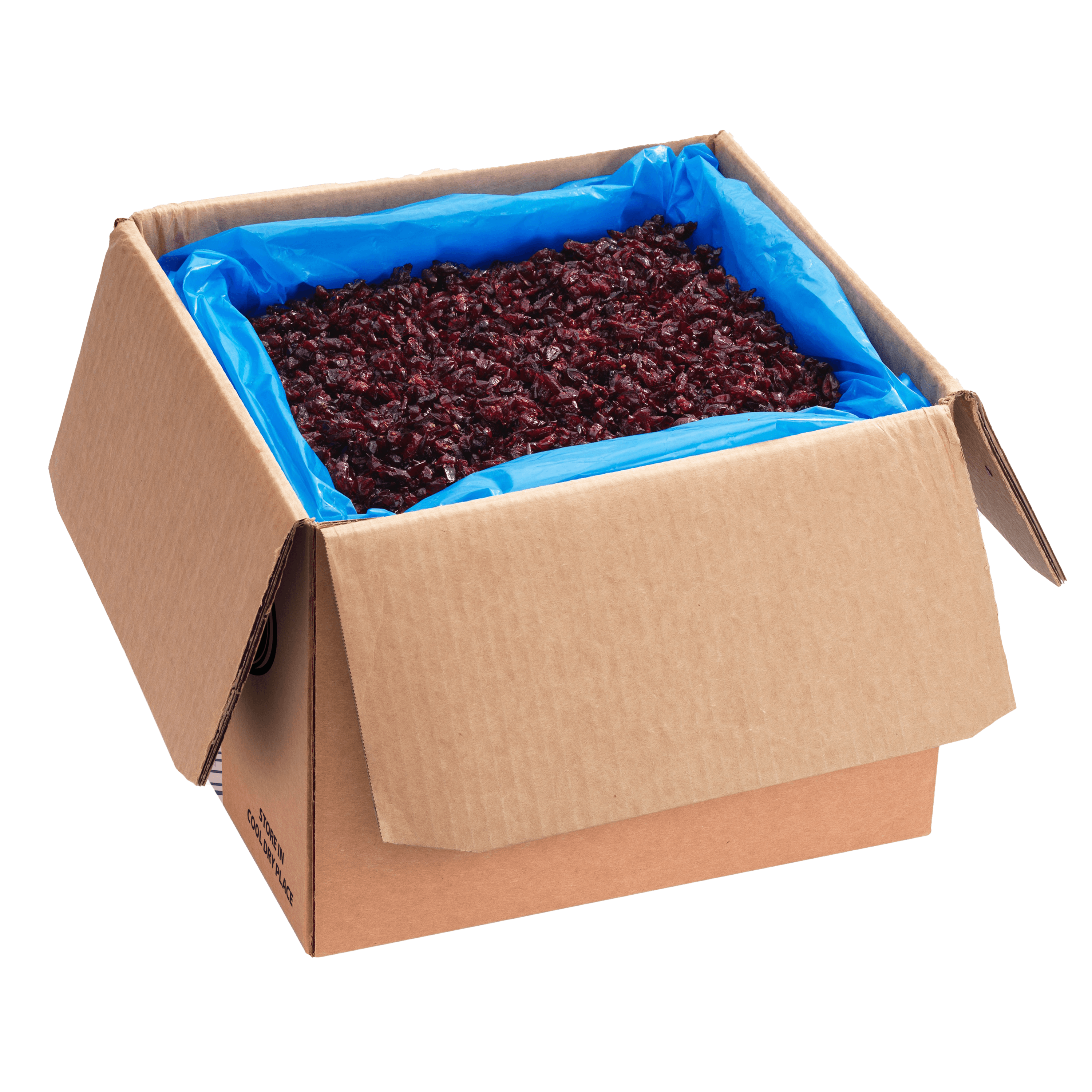 25LB OS Craisins Diced Carton Open 3